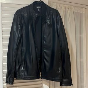 Republic faux leather bomber jacket
